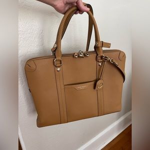 Henri Bendel Crossbody Breifcase Bag - tan